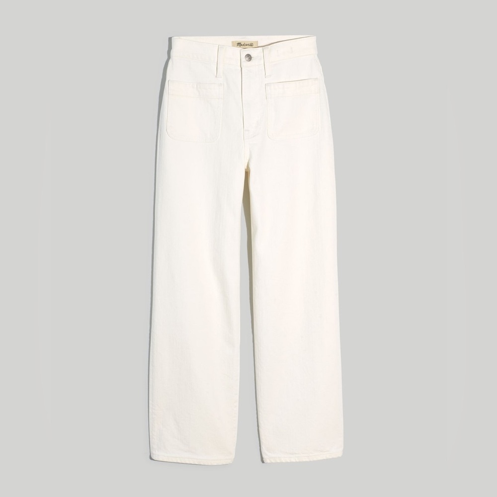 Madewell The Perfect Vintage Wide Leg Crop* Jeans, Patch Pocket, MSRP $148, 29